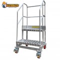 Aluminium Square Platform Ladder (With Handrail - Dual)