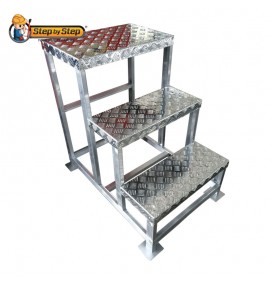 Aluminium Square Platform Ladder (Without Handrail)