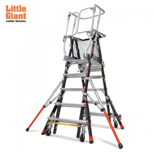 Little Giant Adjustable Safety Cage Ladder